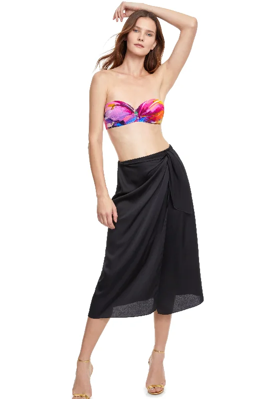 Capri Side Tie Long Sarong Skirt