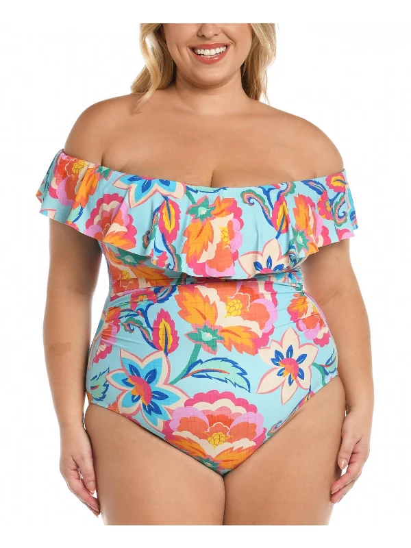 Plus Womens Beachwear Summer One-Piece Swimsuit