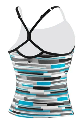 SPEEDO Bars and Blocks Keyhole Tankini (XS-M Only)